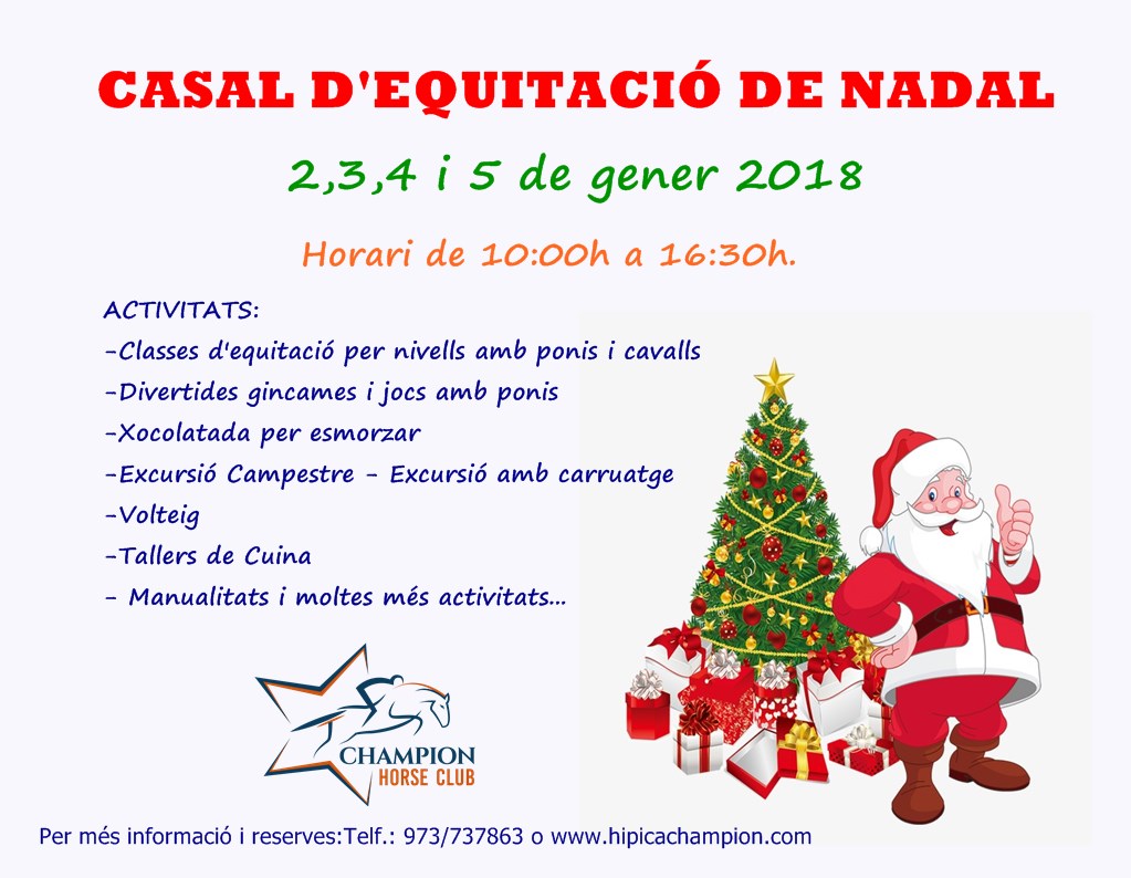 CASAL D'EQUITACIÓ NADAL 2018