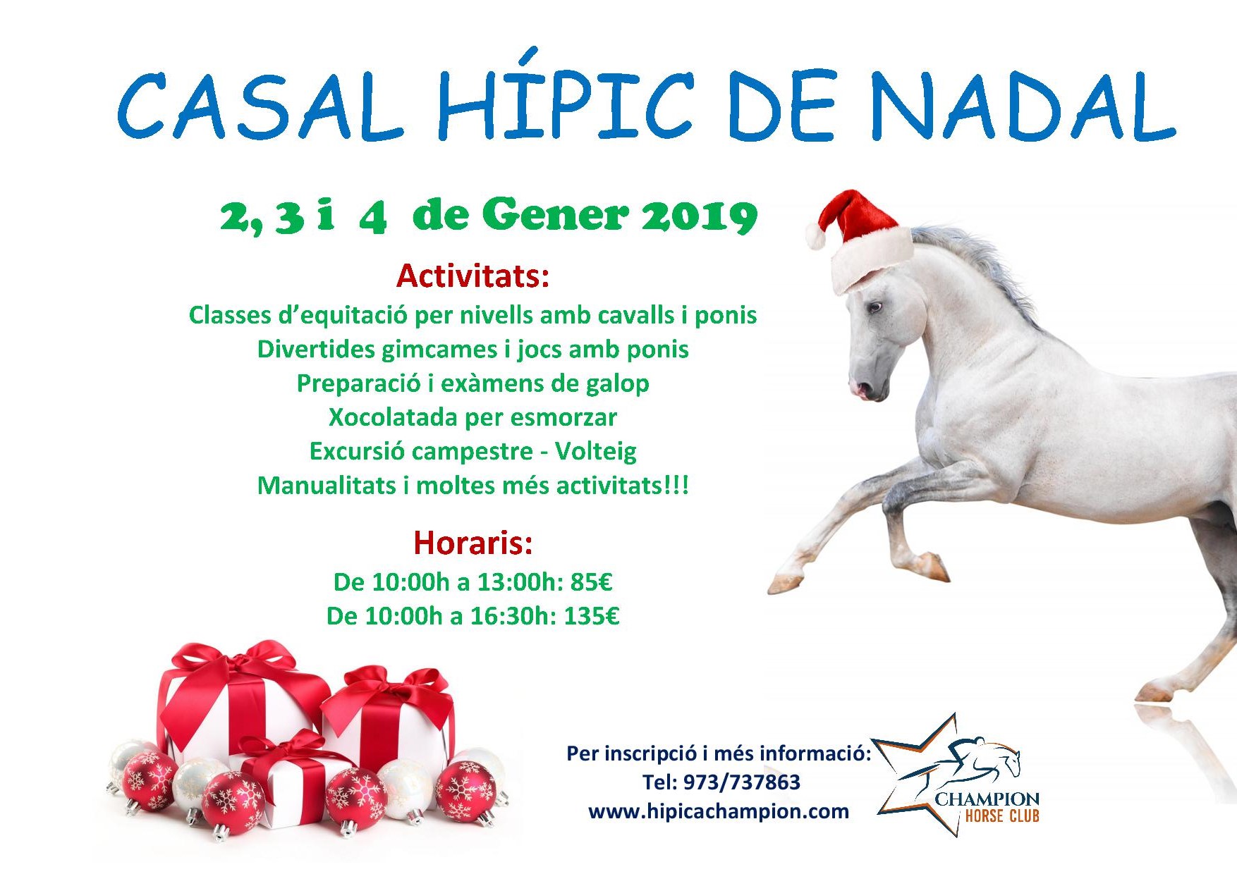 Casal d'Equitació Nadal 2018